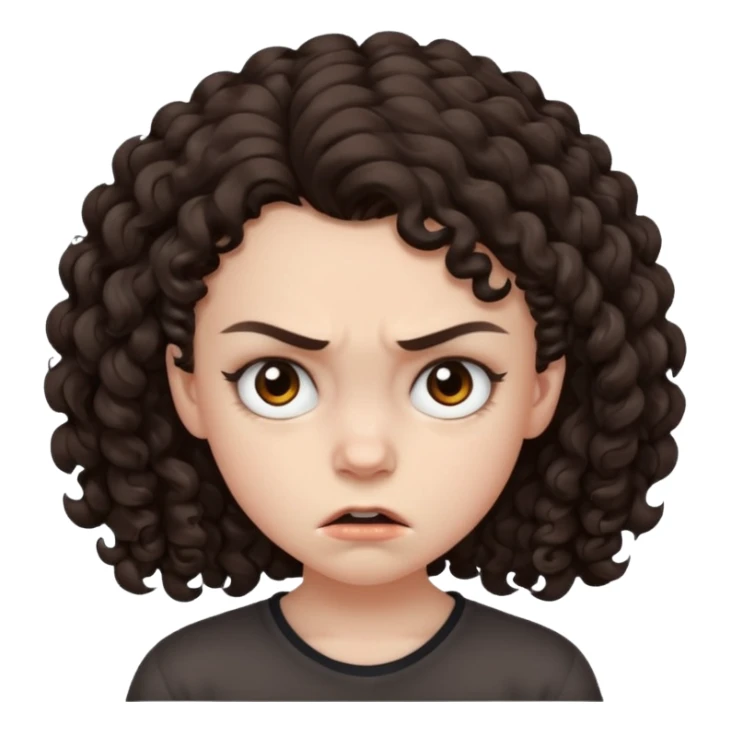 11 years old curly dark brown hair hate the world sticker