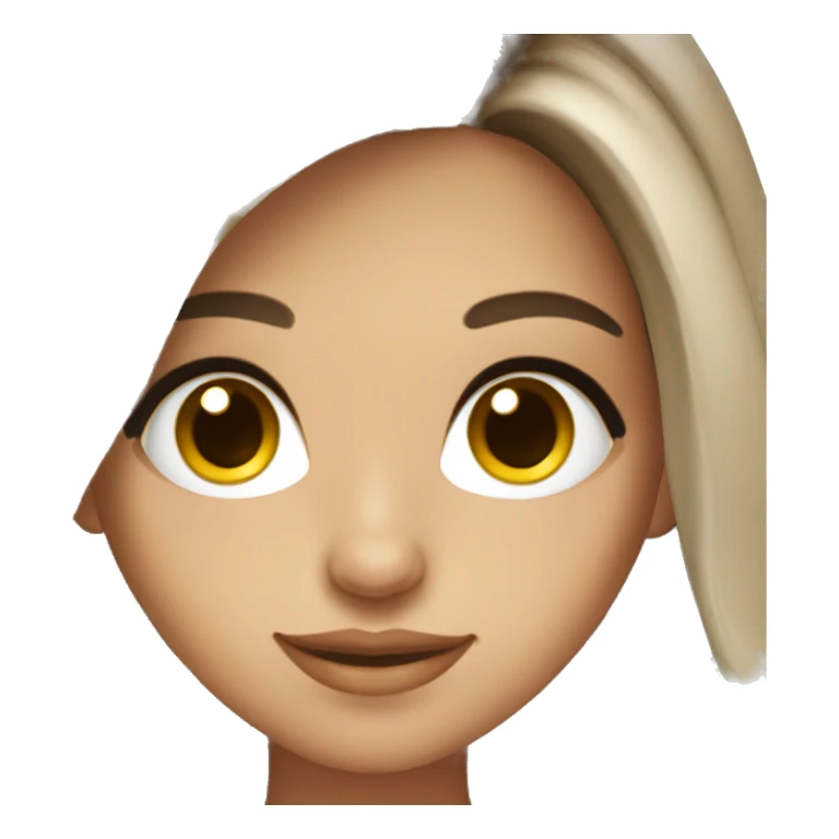 cute brunette with highlights and long eyelashes sticker