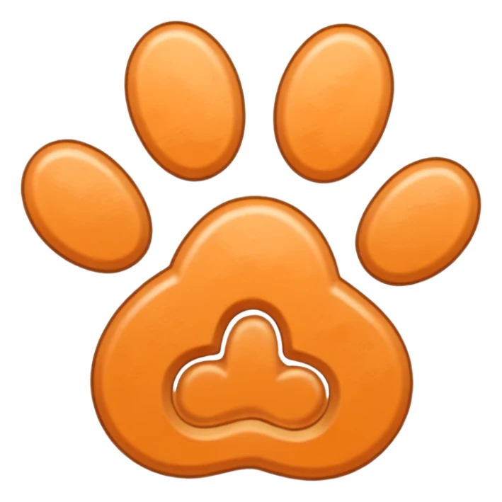 a very light pale pastel orange #ffbe8c pawprint sticker