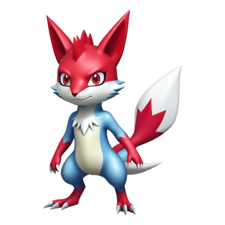 Cool Shiny Digimon-Sneasel-Zangoose-hybrid full body sticker