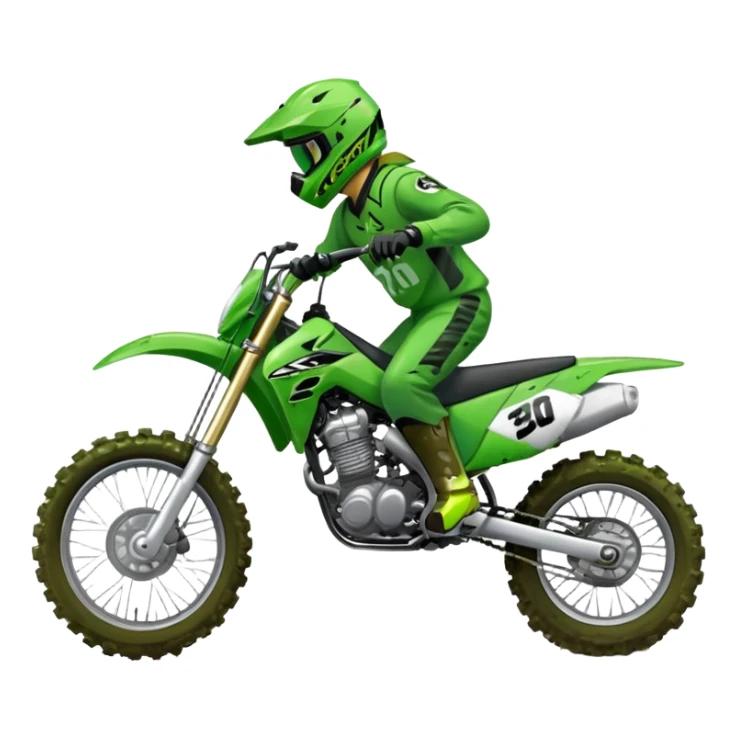 green kawasaki 250 dirt bike sticker