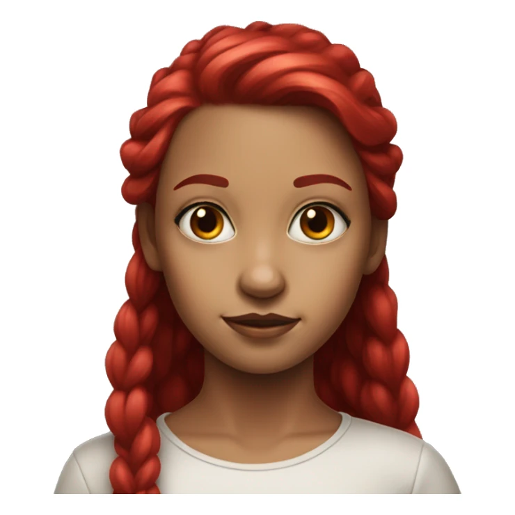 realistic portrait of girl with red powers sticker