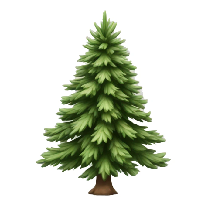 Realistic isolated off white fir christmas tree   sticker
