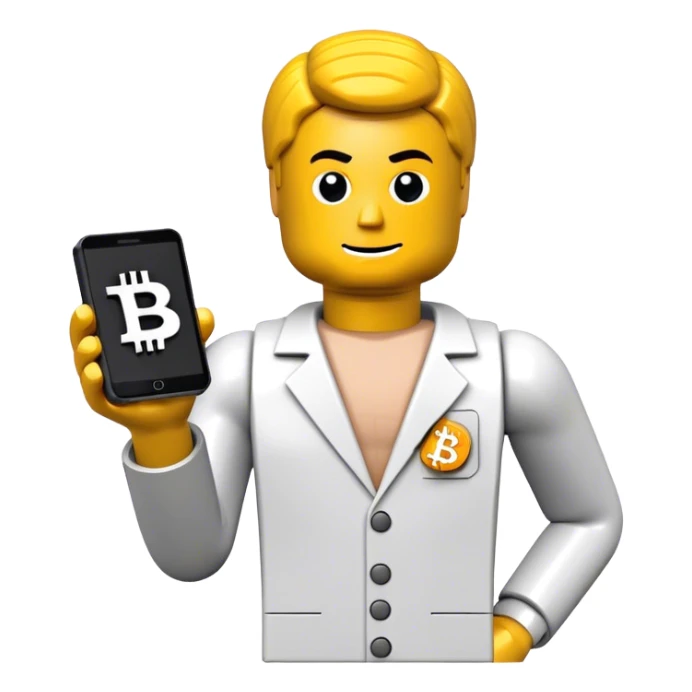 hackeur lego homme bitcoin sticker