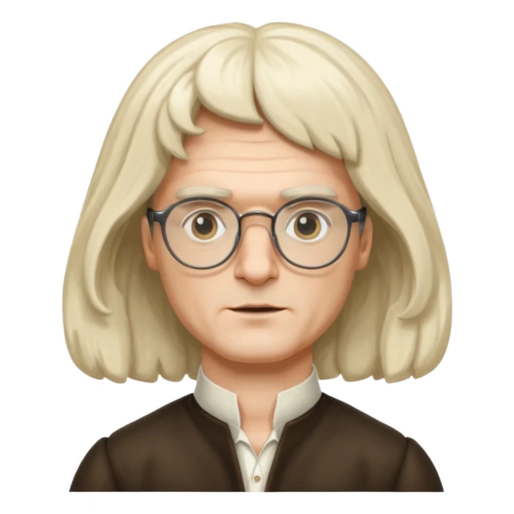issac newton with glasses sticker