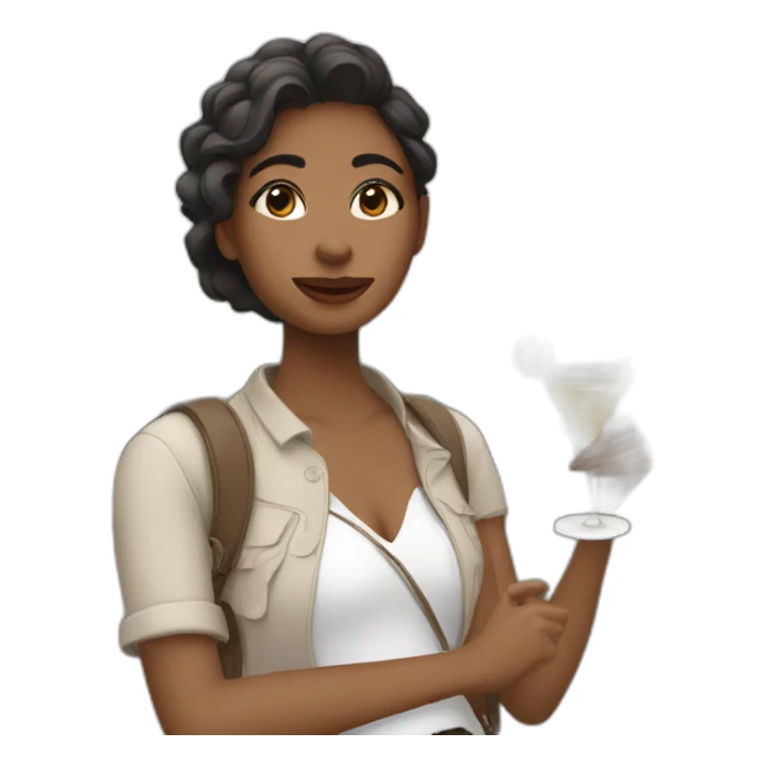 Travel girl in Paris sticker