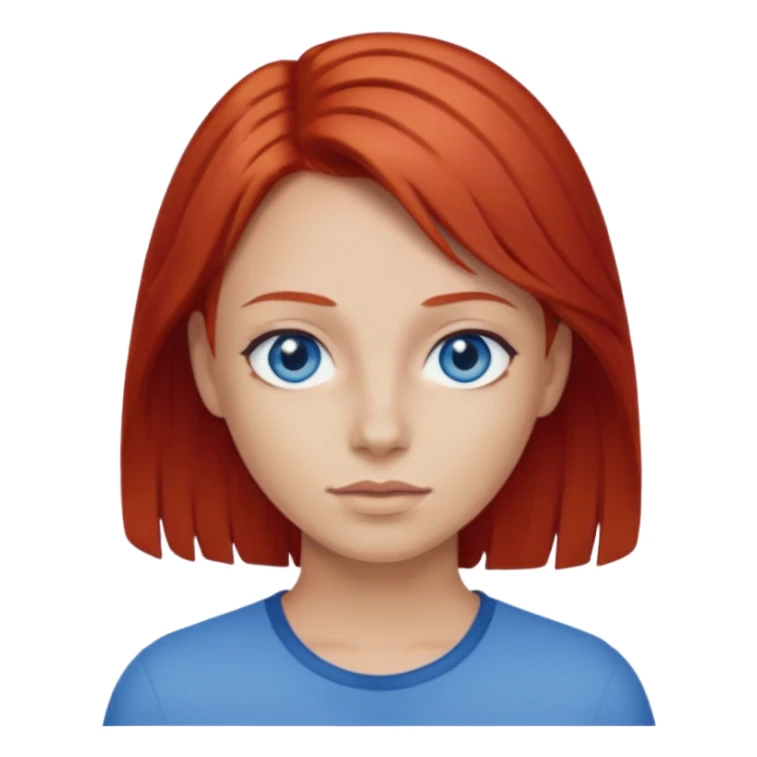 Pawg with red hair and blue eyes sticker