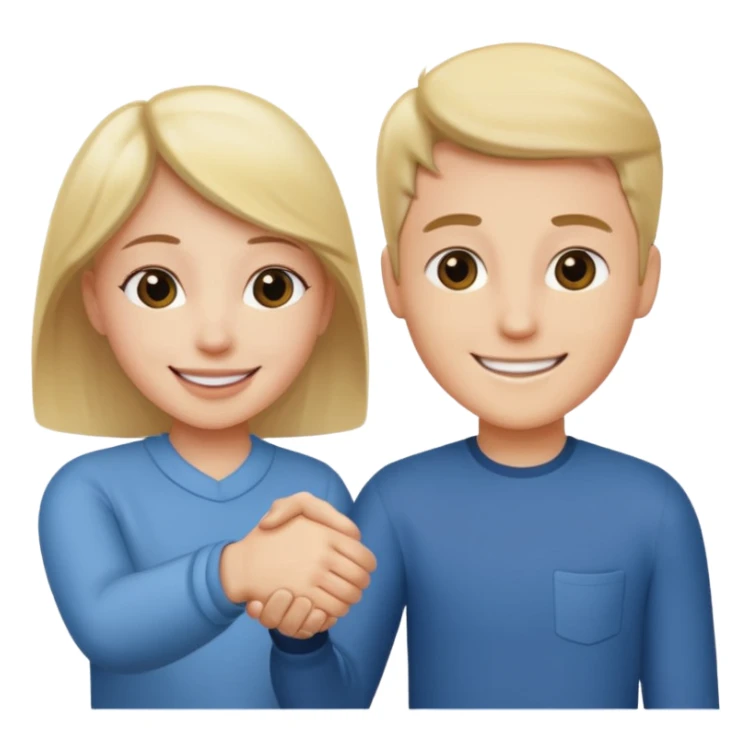 Dos personas dandose la mano como agradecimiento sticker