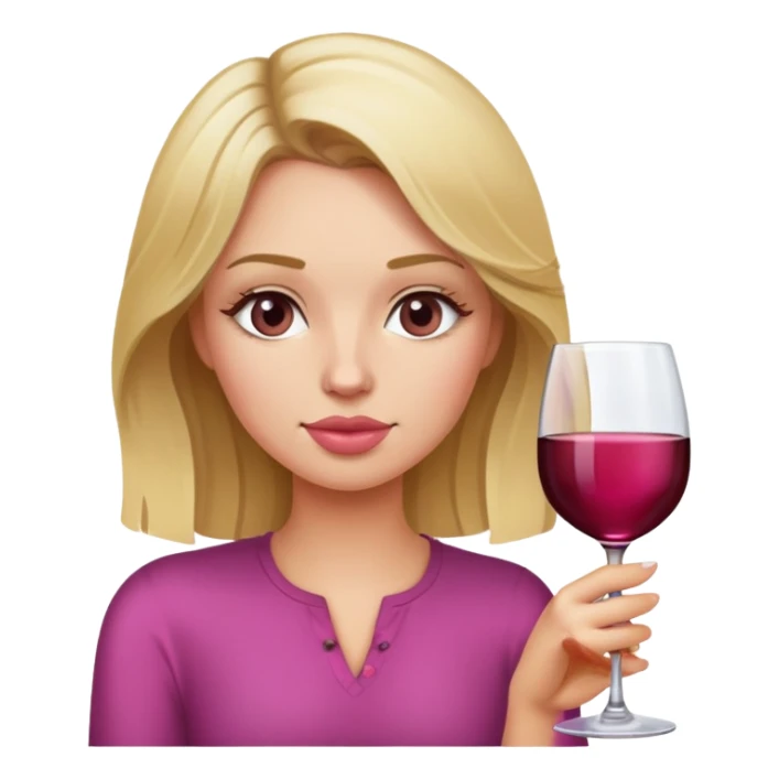 Dirty blonde woman drinking pink Wine  sticker