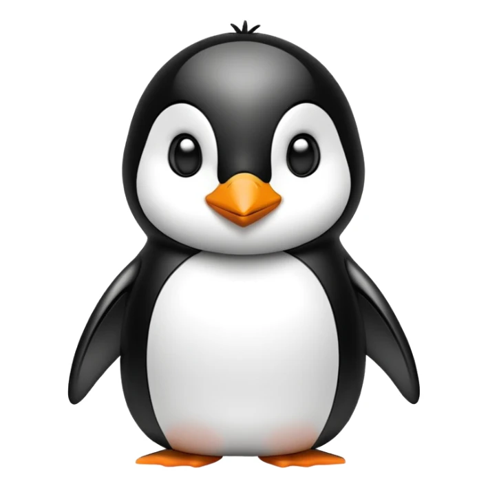 Penguin shinny sticker