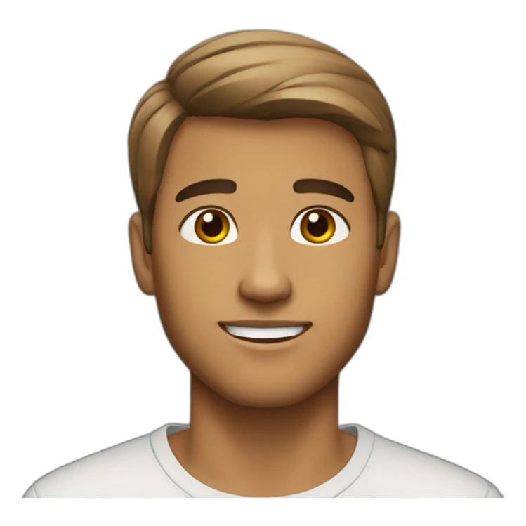 young man - tan skin - light beard - short brown hair sticker