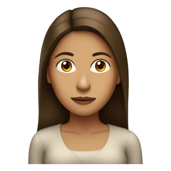 colombian lady with long straight brown hair sticker