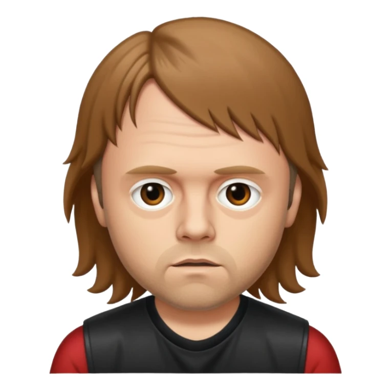 Lars ulrich in the 80s, (brown mullet, young) sticker