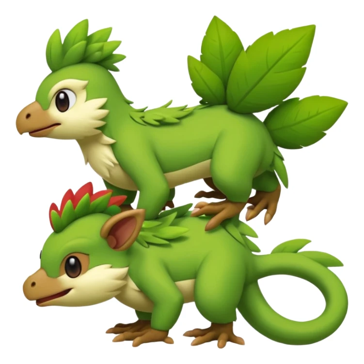  Fey Toony Sprigatito-Grookey-Grovyle-Shaymin-fusion-hybrid sticker