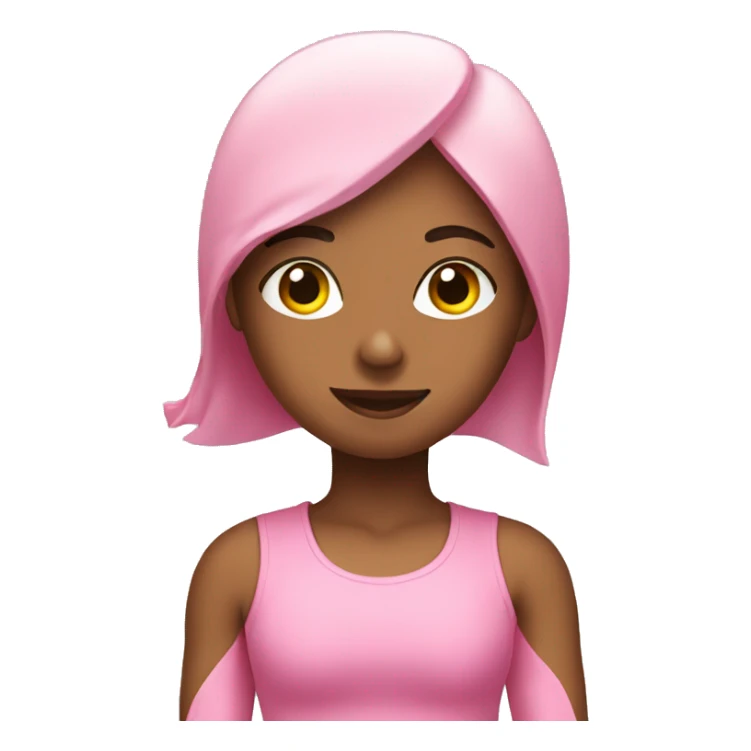 A girl doing Pilates with pink clothes  sticker