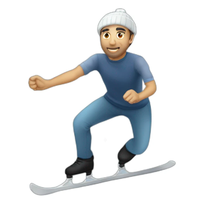 Zemmour qui fait du patin à glace sticker