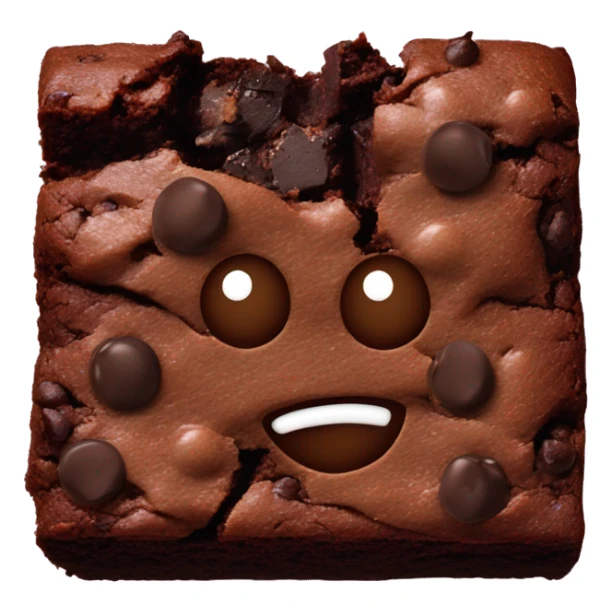 Gooey chewy soft chocolate brownie with mini chocolate chips  sticker