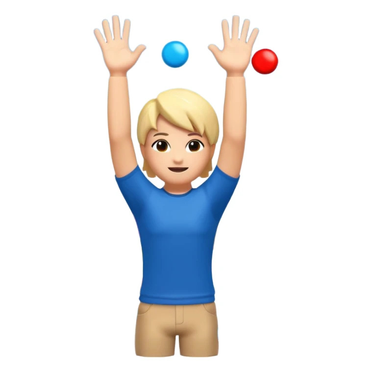roblox gacha character, excited, arms up, surrounded by gacha capsules sticker
