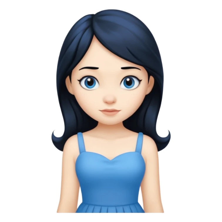 Smurffete with black hair sticker