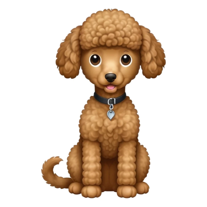 Super Skinny - Light Brown - Poodle - Sitting - No Collar sticker
