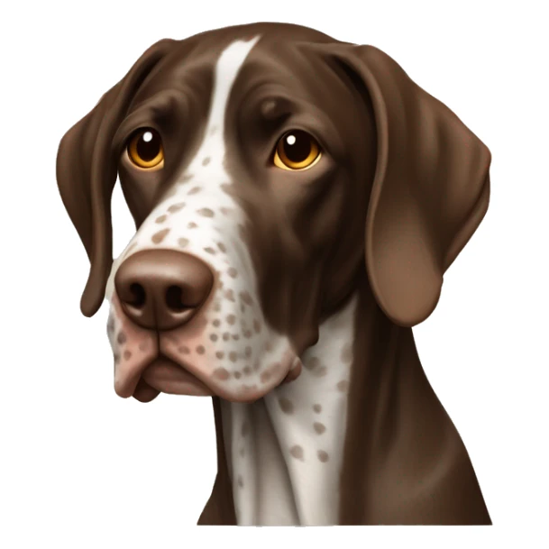 brown Braque Francais dog French Pointer, dark brown roan  sticker