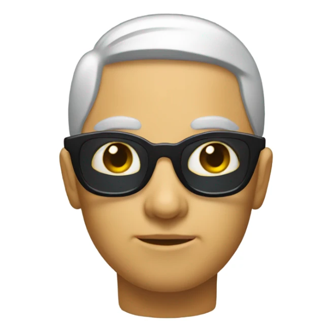 a blind person looking to the right sticker