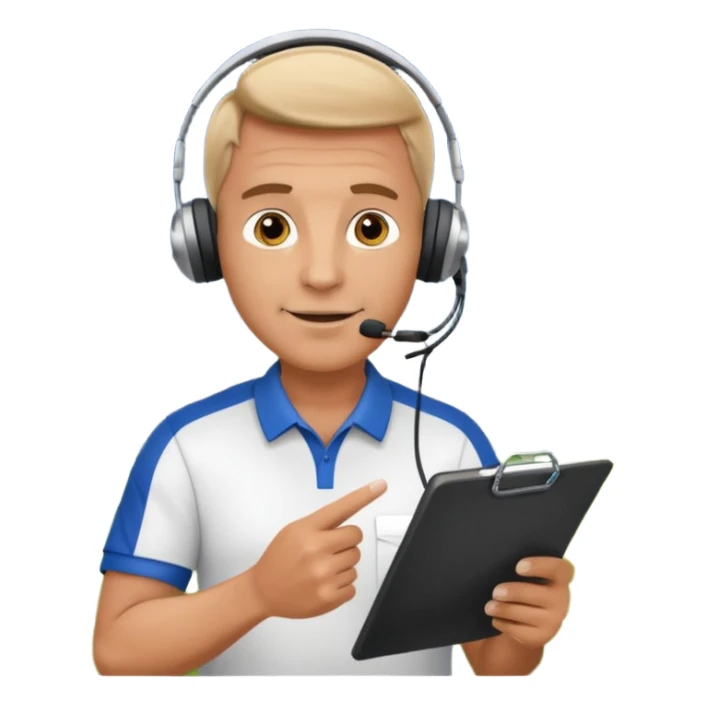 Soccer coach giving instructions on field, stadium lights, cinematic, realistic ⚽📋 sticker