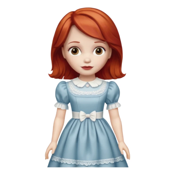 annabelle doll red hair sticker