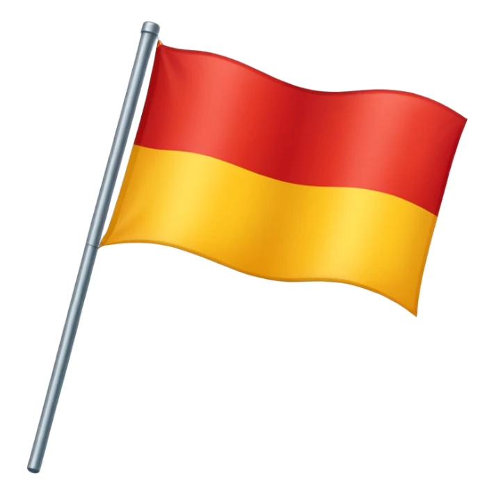  yellow and red flag  sticker