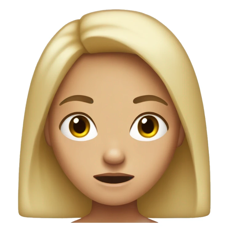 Angry tan skinned girl with blonde hair sticker