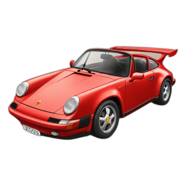 Voiture porsche avec un dragon qui l'entour sticker