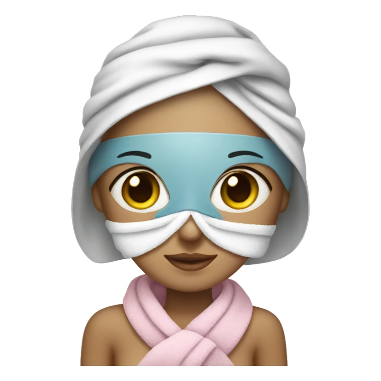 girl with an eye mask and a towel sticker
