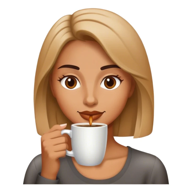 Woman who drinks Coffee sticker