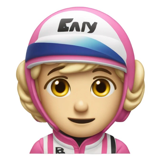 f1 racing car with Kirby eyes front view  sticker