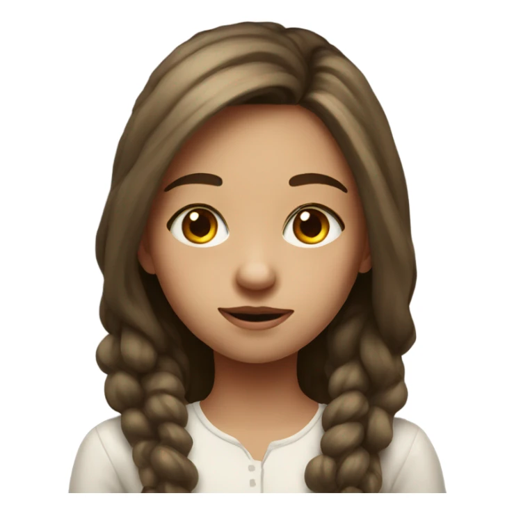 realistic portrait of girl with out hands sticker