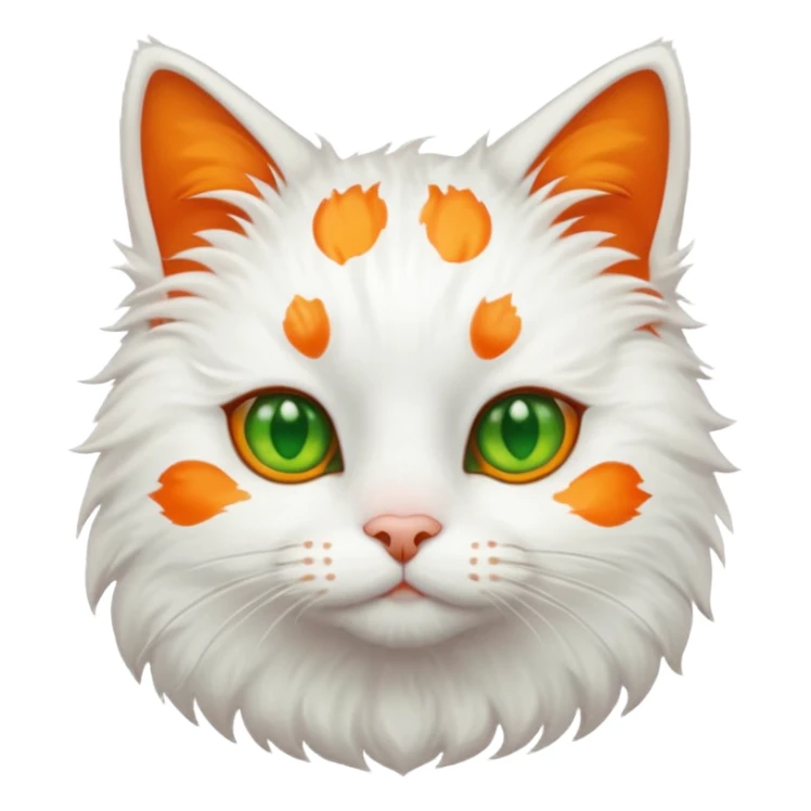 gato blanco con manchas naranjas aesthetic sticker