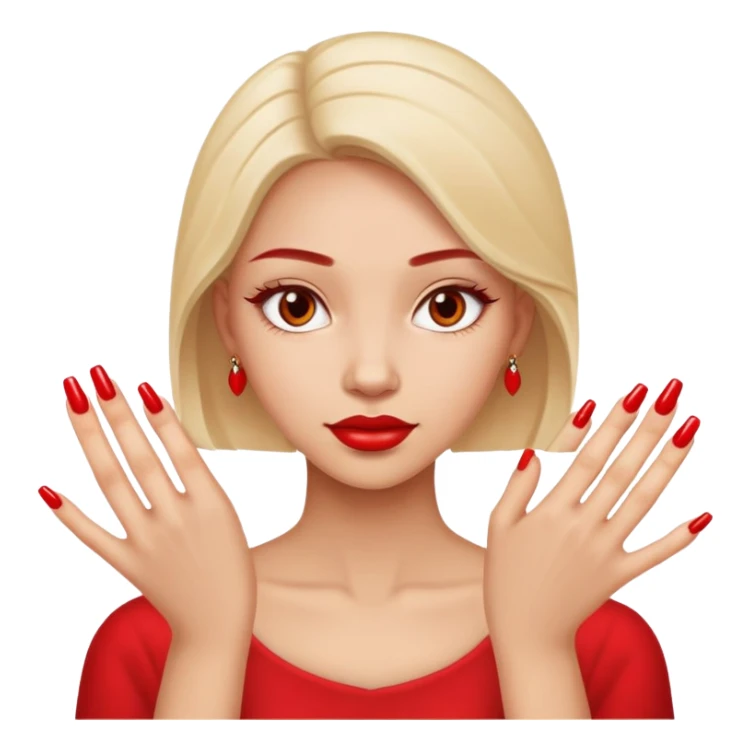 Girl with nails  sticker