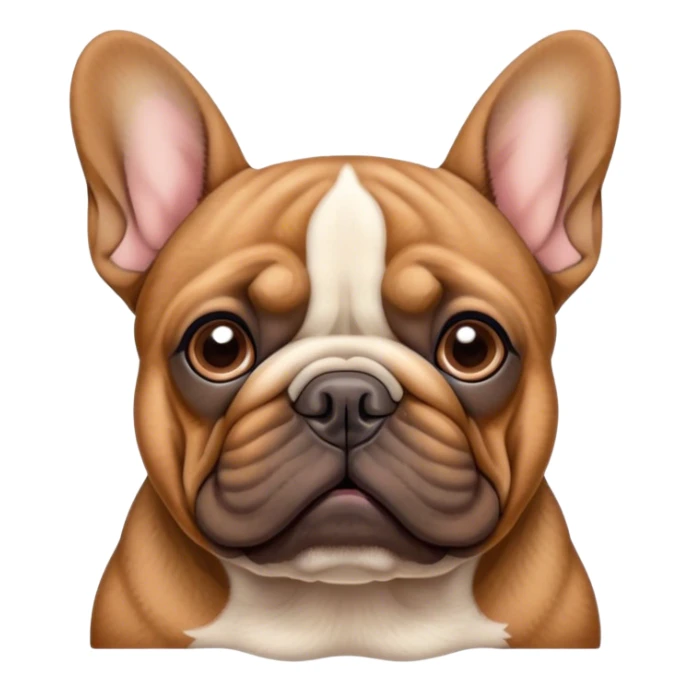 Brown French bulldog  sticker