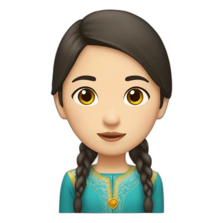 Kazakh girl in saukele sticker