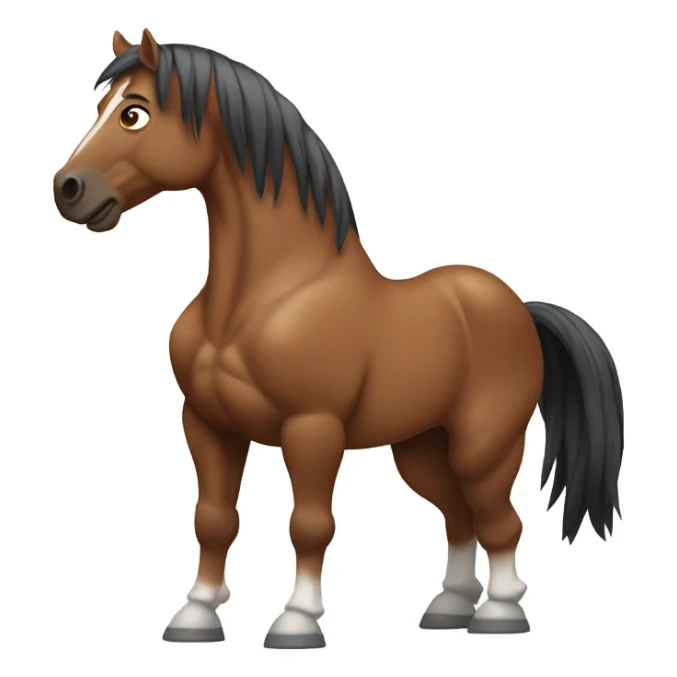 horse with muscles sticker