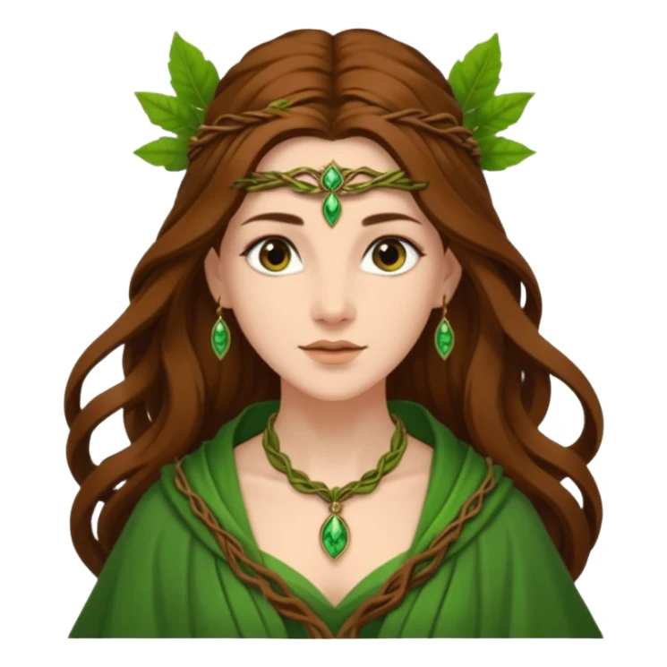 Leaf-necklace druid queen sticker