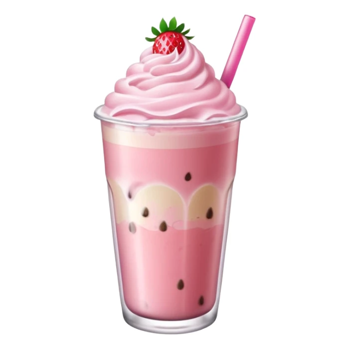 iced strawberry cream latte from blank street sticker
