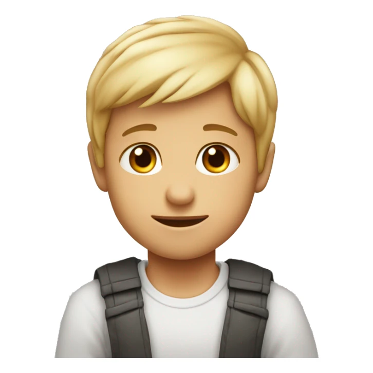 Emoji de niño enamorado ojos de corazón  sticker