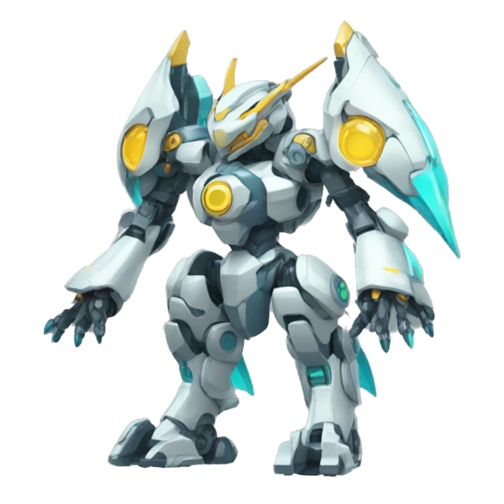 Futuristic Mechanical Pokémon-Medabot-Dragon full body sticker