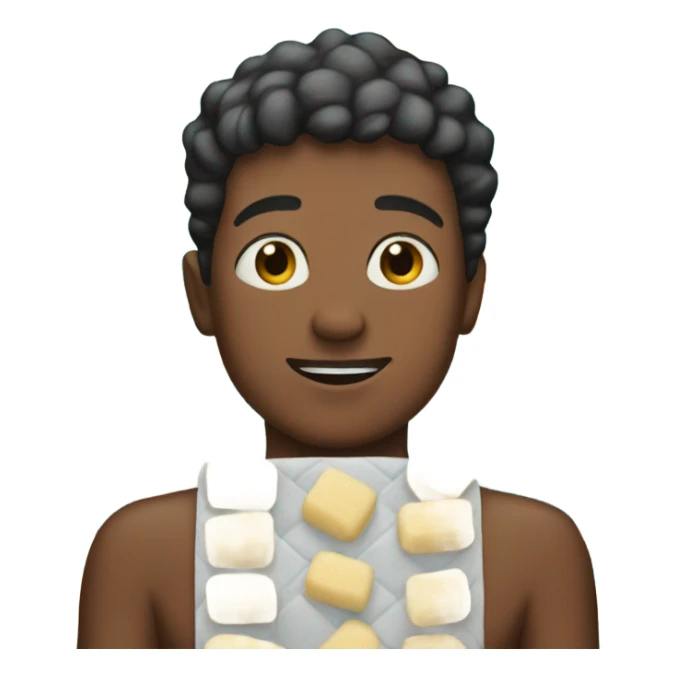 Boy with a ton of soap bars sticker