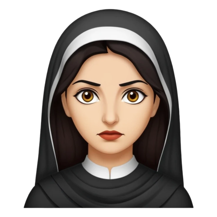 Iraqi woman intense, hair down sticker