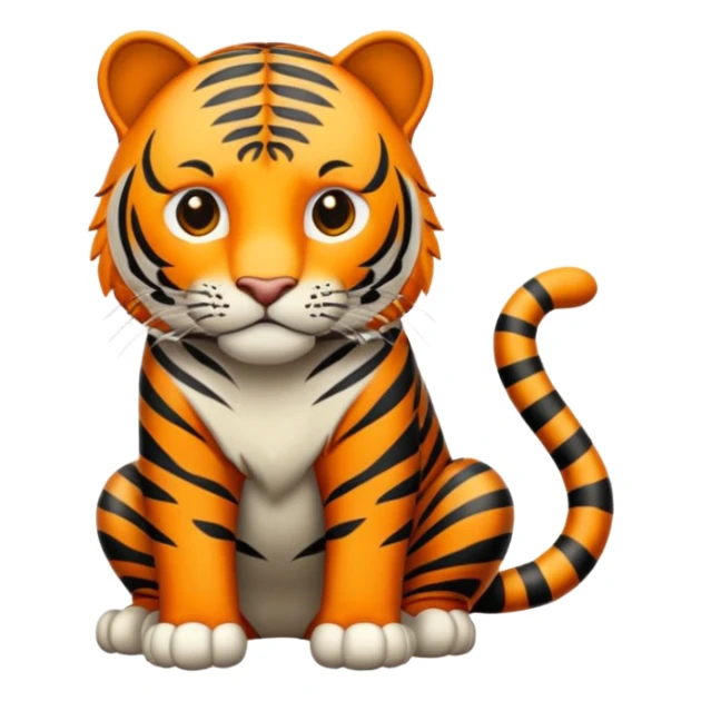 Tigre adulto en la cima sticker