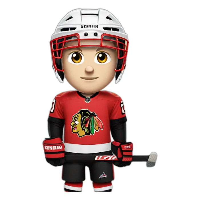 brady tkachuk wearing an Ottawa Senators jersey sticker