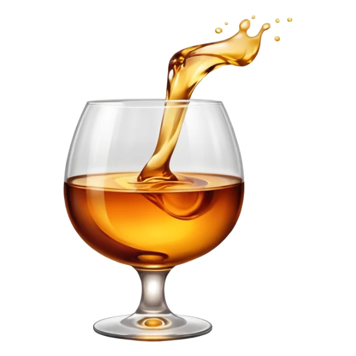 glass of brendy sticker