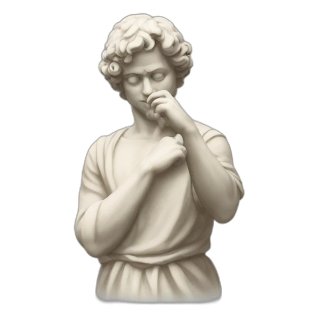 italian statue doing pinched fingers italian gesture sticker